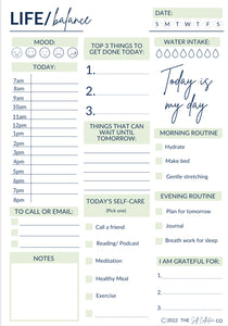 Life/Balance Daily Planner